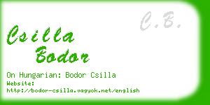 csilla bodor business card